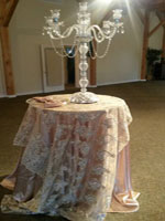 Crystal Candelabra with swag Crystal