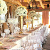 Gold Vases - rustic setting