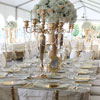 New Jersey wedding gold candelabras 