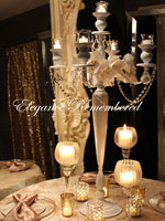40" Tall White Candelabra